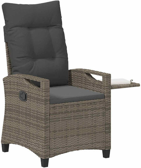 Outdoor Chair Metallic Gray 56x60x112cm