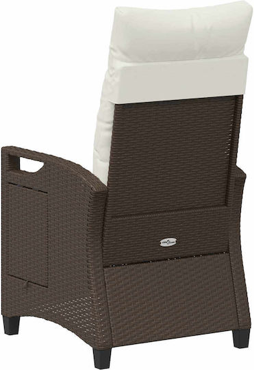 Outdoor-Stuhl Metallisch Coffee 56x60x112εκ.