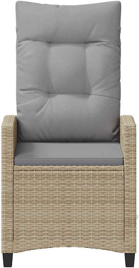 Outdoor-Stuhl Metallisch Beige 56x60x112εκ.