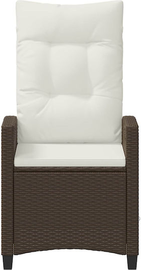 Outdoor-Stuhl Metallisch Coffee 56x60x112εκ.