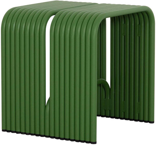 Stool For Living Room Metallic Green Colour 40x38x42cm