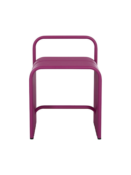 Stool For Living Room Metallic Purple Color 40x38x55cm