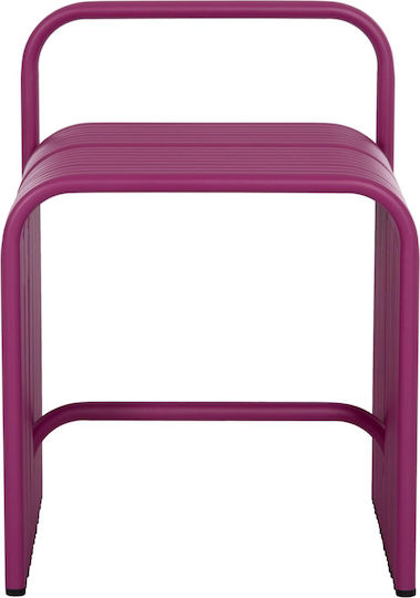 Stool For Living Room Metallic Purple Color 40x38x55cm