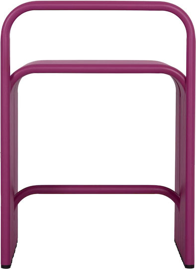 Stool For Living Room Metallic Purple Color 40x38x55cm