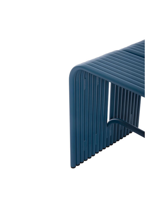 Stool For Living Room Metallic Blue Color 40x38x42cm