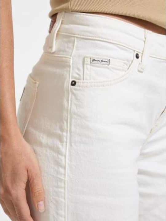 Hoch tailliert Damenjeans in Gerader Linie Natural White