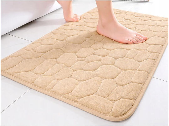 Non-Slip Bath Mat Memory Foam AT2760 Beige 50x80cm