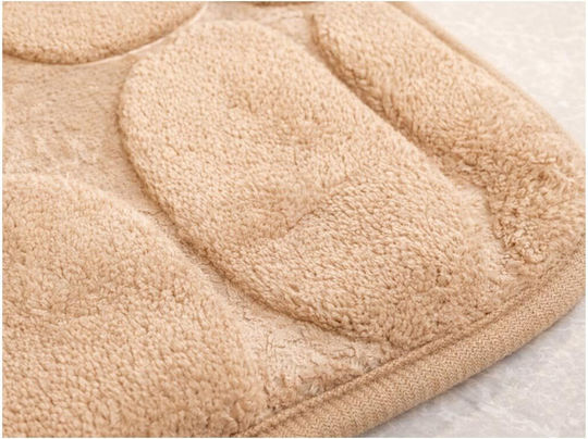Non-Slip Bath Mat Memory Foam AT2760 Beige 50x80cm