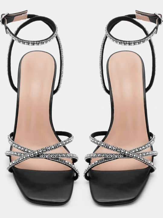 Sandals with Strass Black