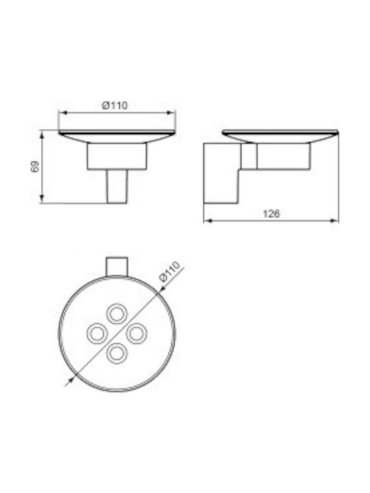 Ideal Standard Wandmontiert Seifenschale Glas 4015234823758