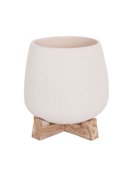 HomeMarkt Γλάστρα Τσιμεντένια Λευκό 5x14εκ.