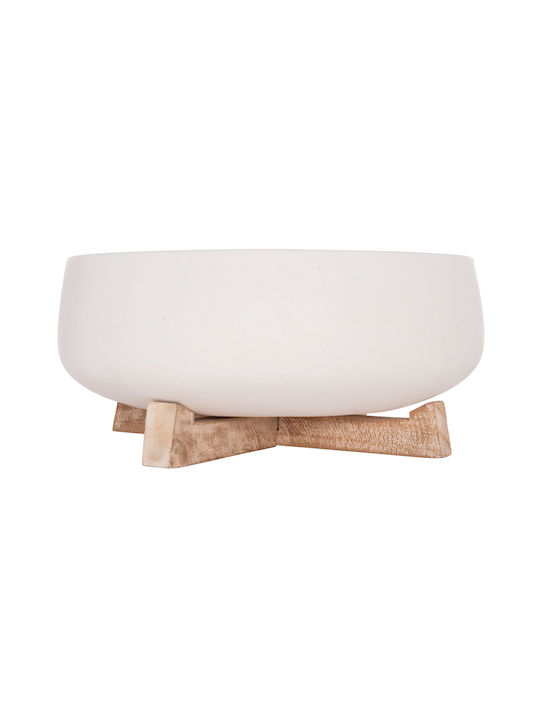 HomeMarkt Γλάστρα Τσιμεντένια Λευκό 27x26εκ.