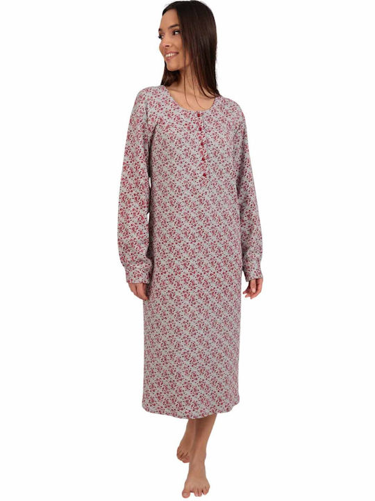 Lydia Creations Winter Damen Nachthemd Green