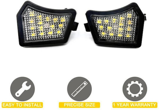 Φως Καθρέπτη Volvo C30 C70 S40 S60 S80 V50 V70 Smd Led 6000k Λευκά 2 Τεμάχια