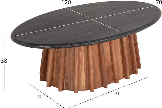 Central Coffee Table Black Marble