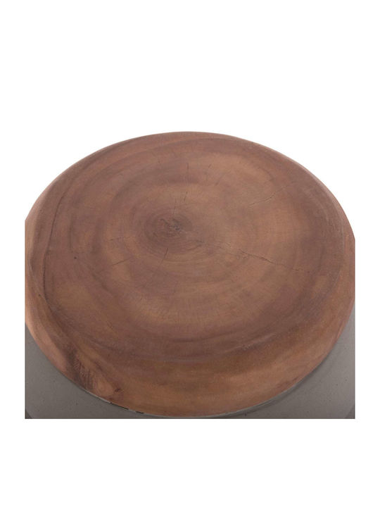 Round Side Table Gray M45xL45xH46cm