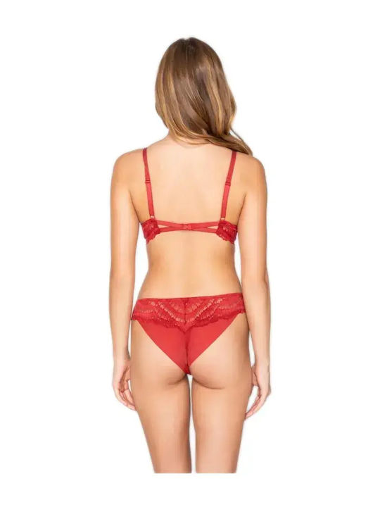 Flirt Γυναικείο Brazil με Δαντέλα Κόκκινο
