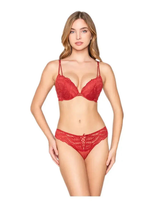 Flirt Γυναικείο Brazil με Δαντέλα Κόκκινο