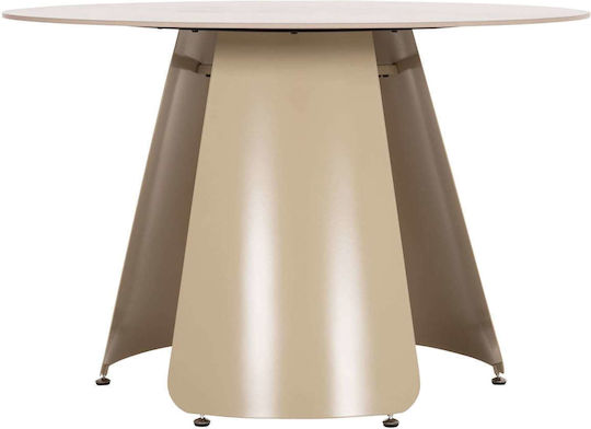 Rotund Masă Sala de mese Cream 120x120x78buc