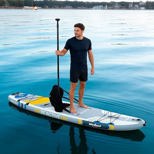 Rebel Inflatable SUP Board with Length 3.35m Gray