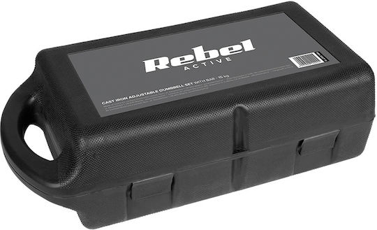 Rebel Rebel Hantelset mit Stange Gesamtgewicht 15kg Einstellbar im Fall