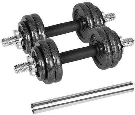 Rebel Rebel Hantelset mit Stange Gesamtgewicht 15kg Einstellbar im Fall