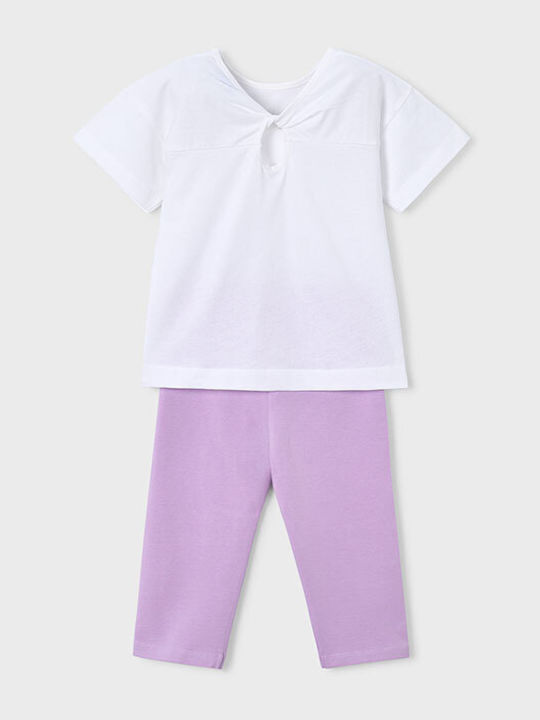 Kinder-Set mit Leggings Sommer 2Stück Lilac