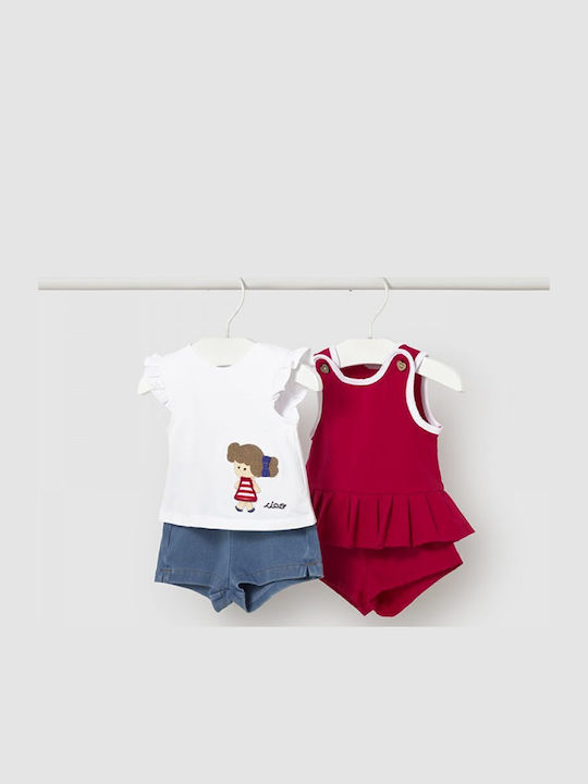 Kinderbekleidungssets mit Sommer Shorts 4 Stück Rot