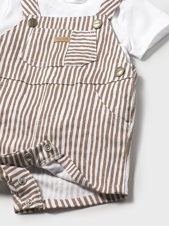 Kinderbekleidungssets mit Latzhose Sommer 2 Stück Braun