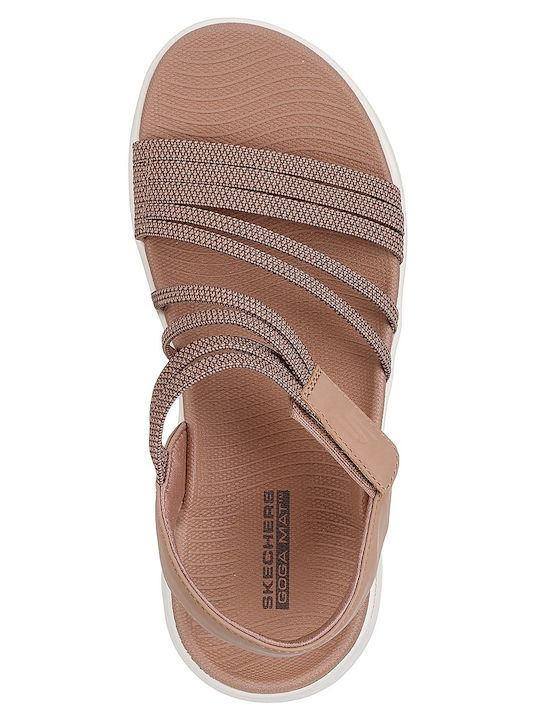 Go Walk Flex Flache Sandalen für Damen in Braun Farbe