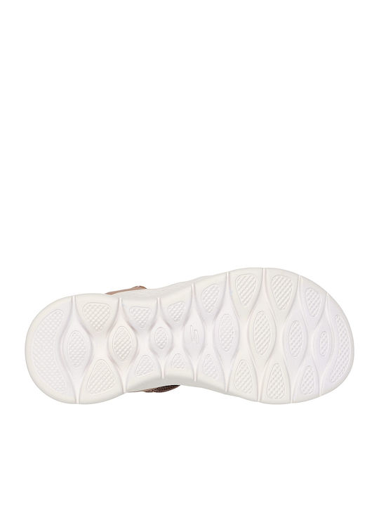 Go Walk Flex Flache Sandalen für Damen in Braun Farbe
