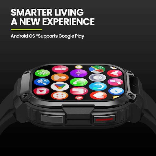 Zeblaze Thor SQ Smartwatch mit Pulsmesser (Schwarz)