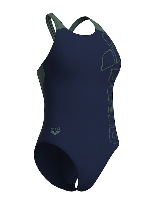 Activewear Swimsuit Navy Blue/Sage