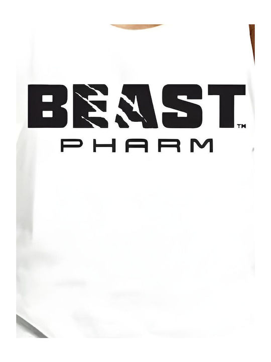 Men's Stringer Tank Top Beast Pharm Arn304 White