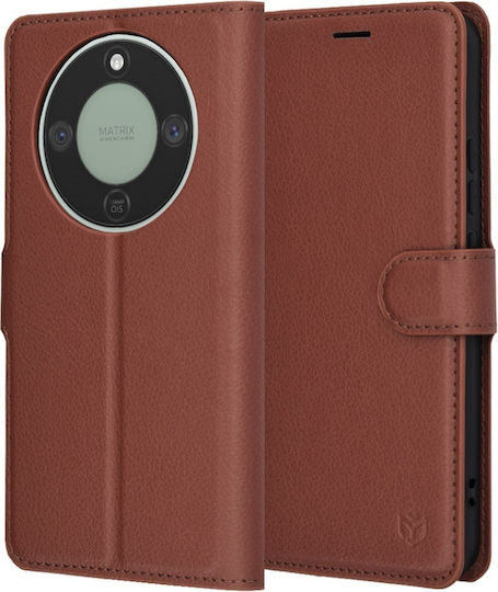 Книга Кожа Кафяв (Honor Magic8 Lite, SKYDDAR INNOVATION)