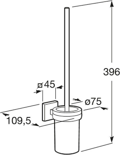 Roca Glas Badezimmer Toilettenbürste