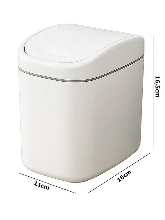 Plastic Bathroom Basket 1lt White