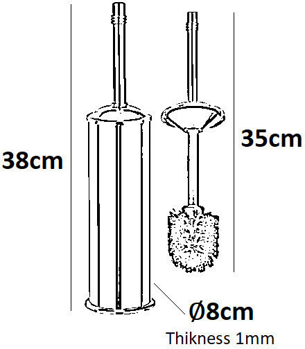 Bronze Art 02TT Inox Toilet Brush Silver