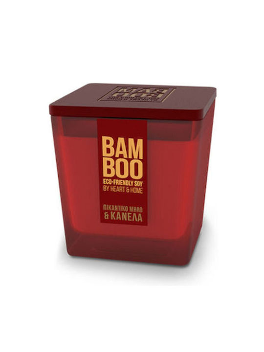 Heart & Home Lumânare Aromatică Din Soia În Borcan Cu Miros De Măr Picant Și Scorțișoară 210gr