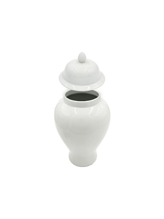 Artekko Decorative Vase Ginger White 25x25x51cm