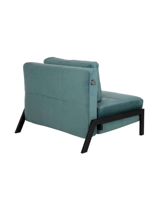 Massage Velvet Armchair Verde 95x92x66cm
