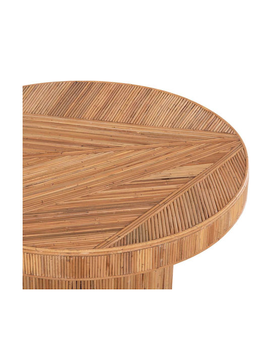 Τραπέζι Τραπεζαρίας Rattan Φυσικό χρώμα 120x120x76εκ.
