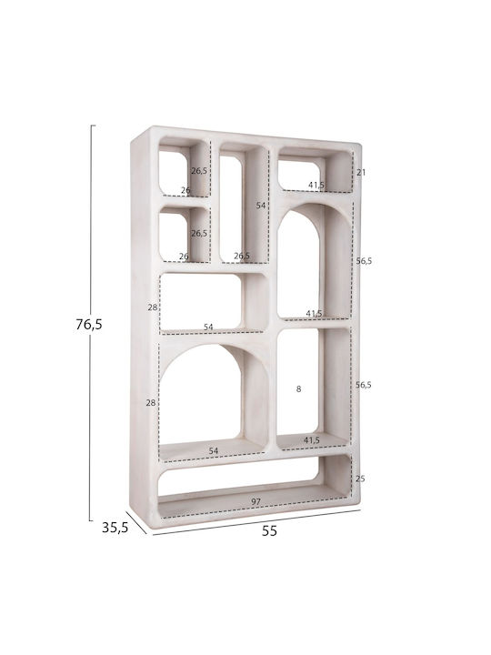 Bookcase White 100x35x165cm
