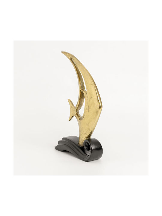 InTheBox Decorative Fish Polyresin Pez 1 in Gold/Black 24.9x6.9x31.9cm 1pcs
