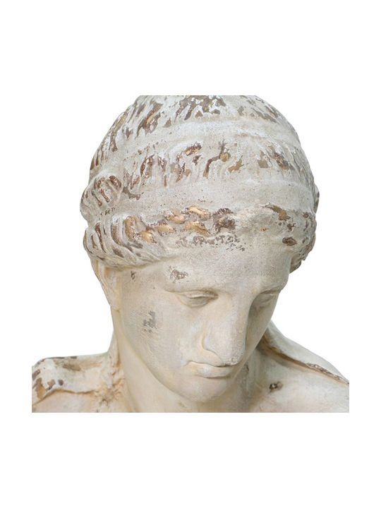 Artekko Statue Διακοσμητική Προτομή Μαγνήσιο Λευκή Πατίνα 43x34x66 Cm