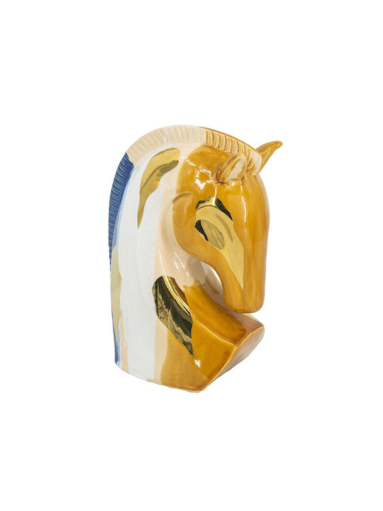 Artekko Ekko Decorative Ceramic Horse Multicolored 18.2x10.3x27 Cm