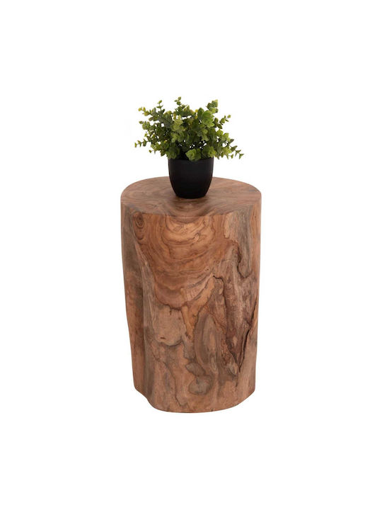 Round Side Table Made of Solid Wood Natural 30x30x45 cm
