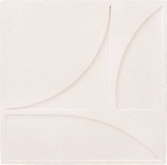 Quadratisches Gemälde Fb94508 MDF Off-White Farbe 80x4 Dicke X80cm