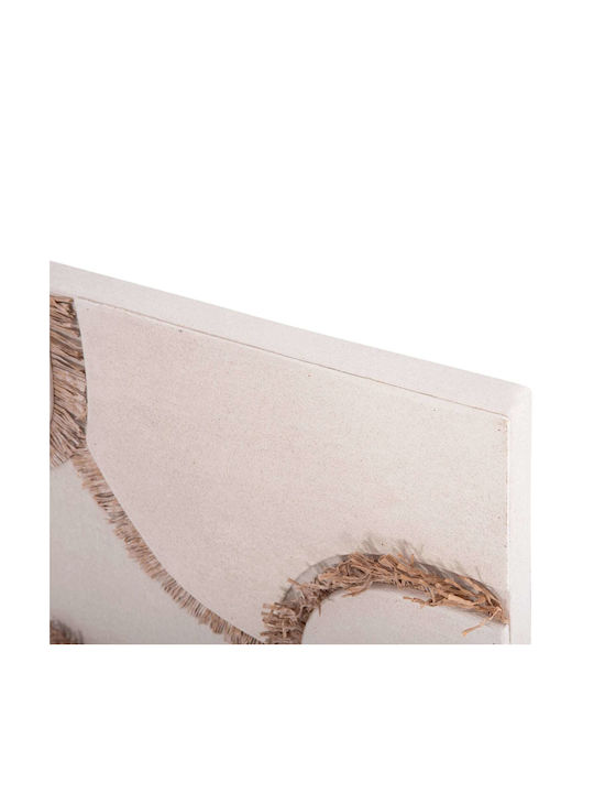 Rectangular Painting Fb94532 MDF Off-White Color - Beige Decoration 60x4.5 Thickness X80cm