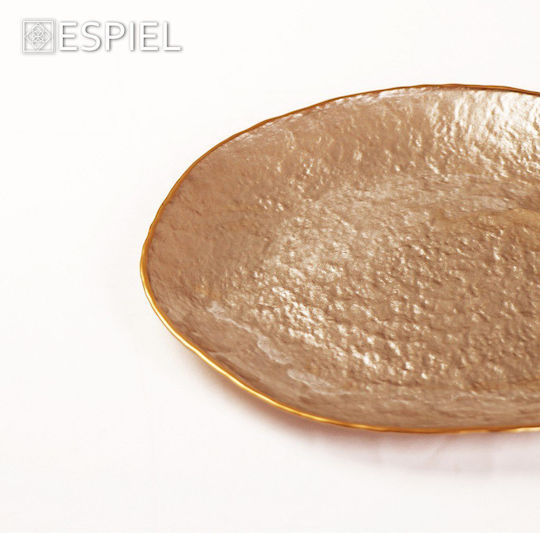 Espiel Servierplatte Glas Silber 1Stück